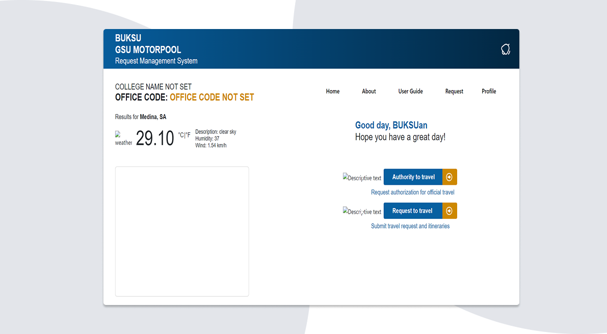 GSU Motorpool Travel Request System